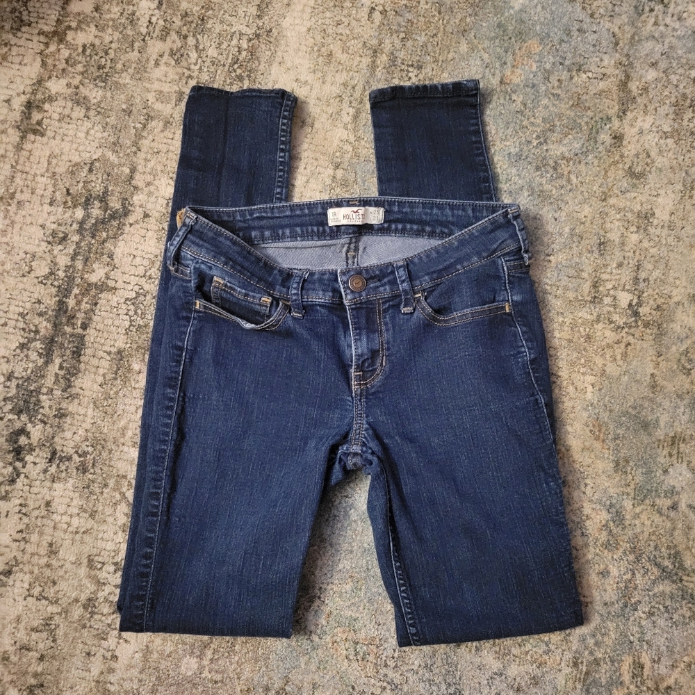Hollister Dark Blue Skinny Jeans Size 1